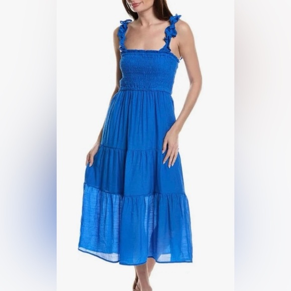 MAISON MAAR SZ M Blue Midi Dress - Picture 2 of 8